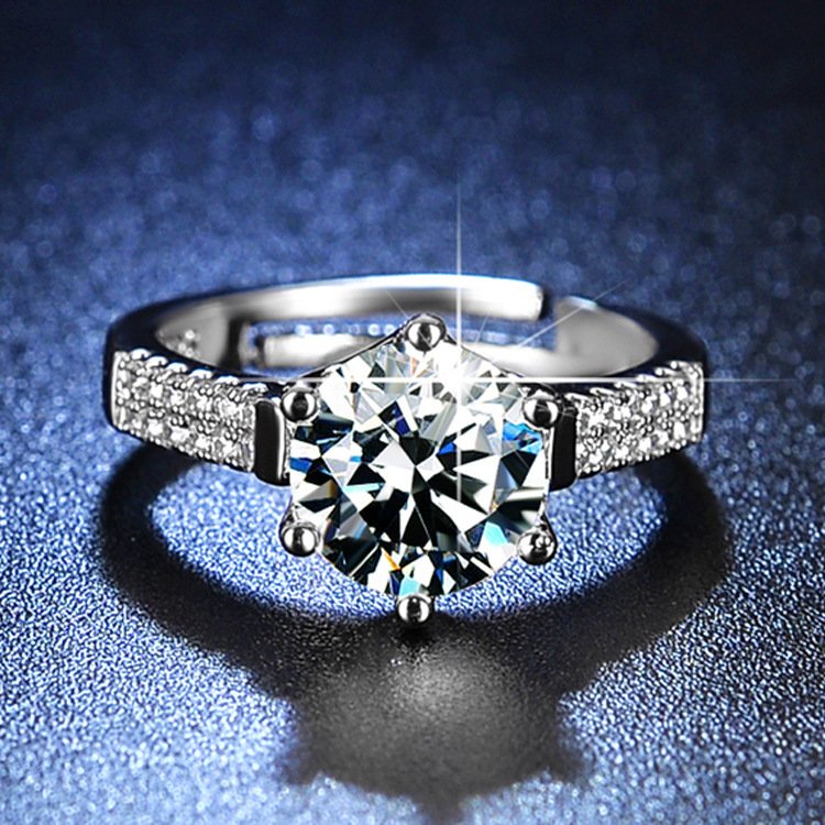 2-Carat Platinum-Plated Ring With Zircon Inlays - Image 4