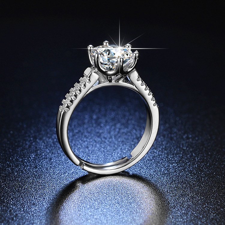 2-Carat Platinum-Plated Ring With Zircon Inlays - Image 2